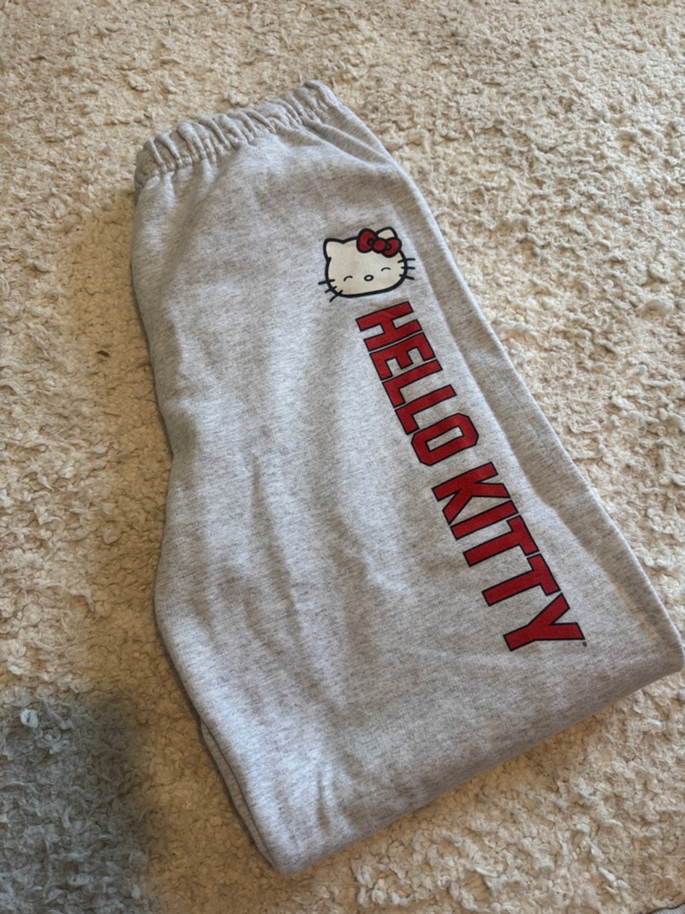 Hello Kitty Gray Sweatpants with Red Logo and Character - Picture 6 of 6